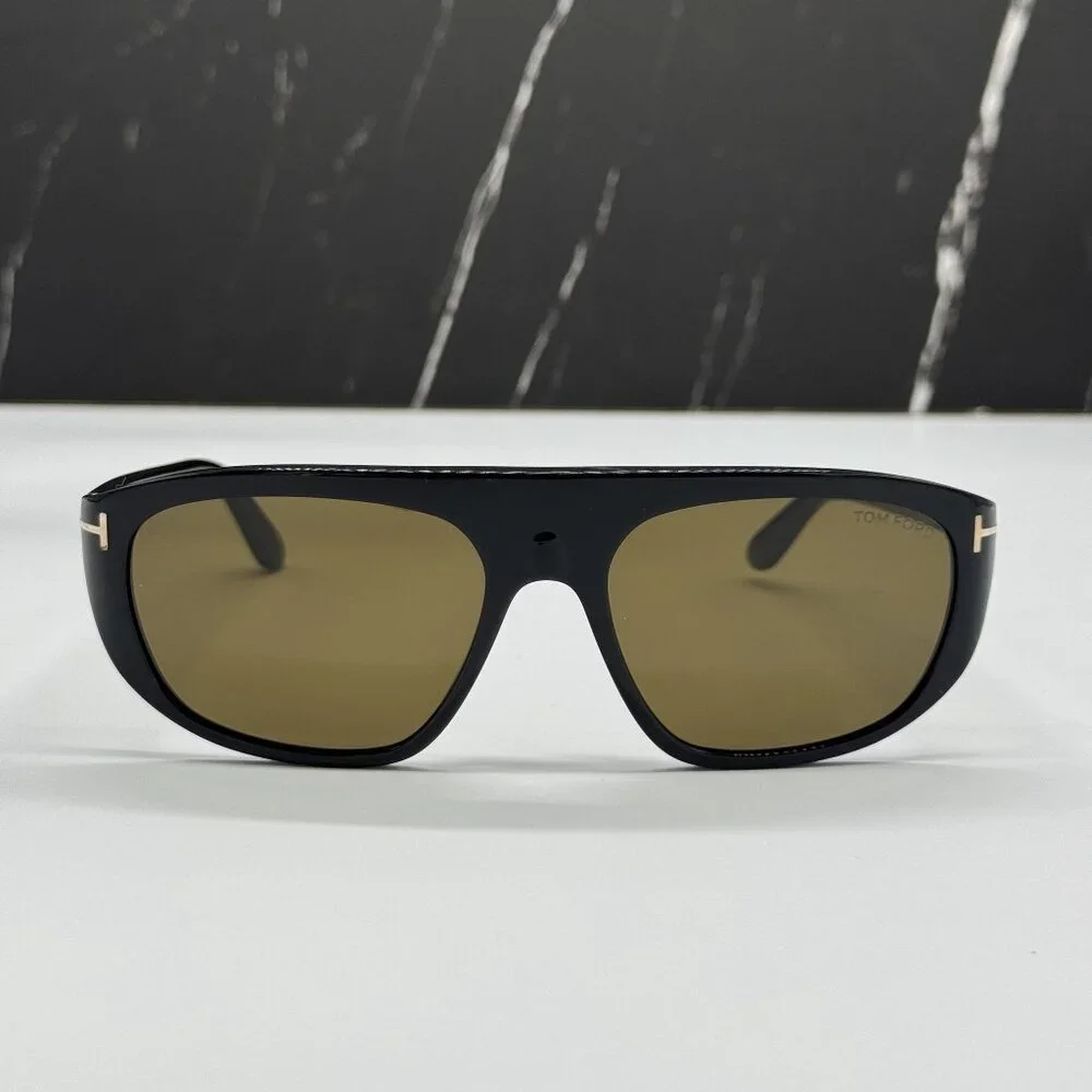 NEW TOM FORD EDWARD-02 TF1002 01J BLACK UNISEX SUNGLASSES TOM FORD FT1002 01J